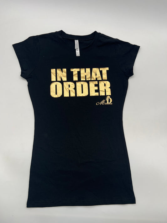 BLACK & GOLD "In That Order" Tee