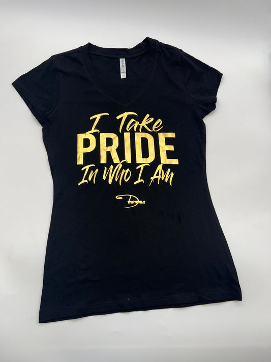 "i Take Pride In Who I Am" BLACK & GOLD Tee